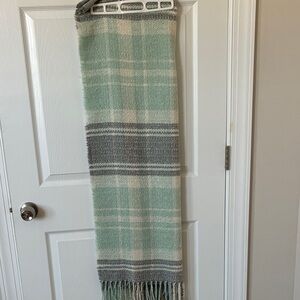 Indigo Green and Gray Plaid Wrap